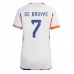 Belgia Kevin De Bruyne #7 Bortedrakt Dame VM 2022 Korte ermer